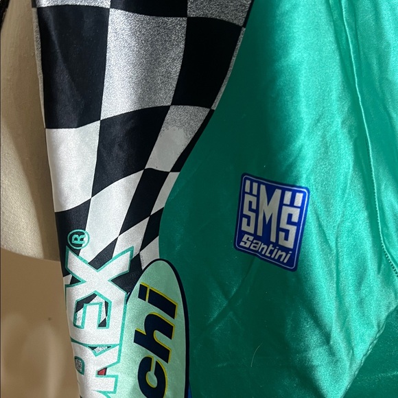 Vintage Bianchi Santini MaTeal Cycling Bib Shorts Made in Italy - Picture 9 of 12